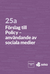 Omslag förslag till policy för sociala medier