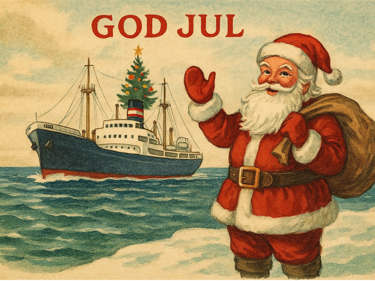 Två av Seko sjöfolks medlemmar från sektion Blidösundsbolaget ombord på båten Solöga.