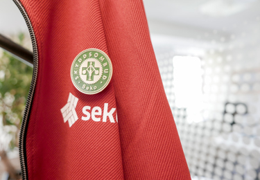 Bild på skyddsombudsbricka.