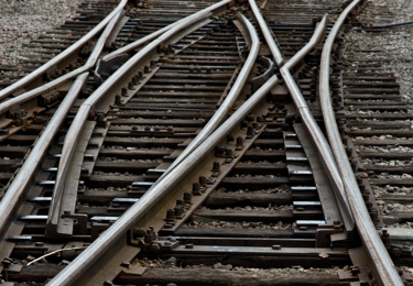 Bild på järnvägsräls