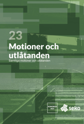 Omslag till "Motioner och utlåtanden".