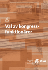 Omslag till "Val av kongressfunktionärer".