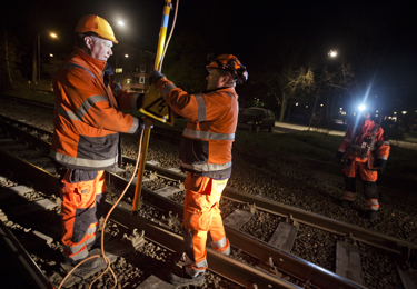 Nattarbete på järnvägen