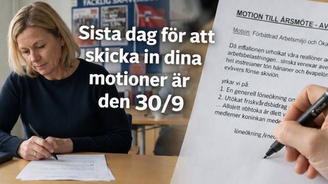 Kvinna som skriver en motion